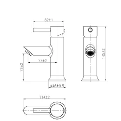 Mitigeur lave mains blanc Essebagno Luisa
