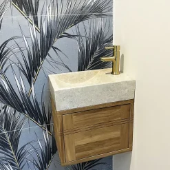 Mitigeur lave mains or brossé Essebagno Luisa
