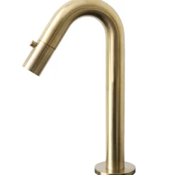 Mitigeur lave-mains eau froide H.13,2 cm, doré, Essebagno Lollipop