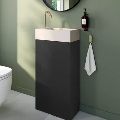 Mitigeur lave-mains eau froide H.13,2 cm, doré, Essebagno Lollipop