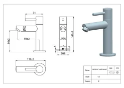 Mitigeur lave-mains façon inox eau froide Essebagno Deco