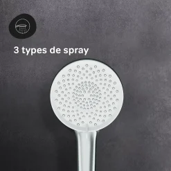 Mitigeur mécanique de baignoire avec douchette et support Robinet Salle de Bain Chromé, FXA15000 X-Joy AM.PM