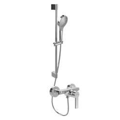 Mitigeur mécanique douche VILLEROY ET BOCH Architectura Chrome + Ensemble de douche VILLEROY ET BOCH Verve Showers 3 jets Chrome