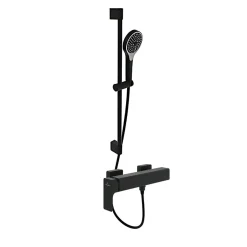 Mitigeur mécanique douche VILLEROY ET BOCH Subway 3.0 Chrome + Ensemble de douche VILLEROY ET BOCH Verve Showers 3 jets Noir mat