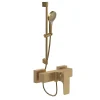 Mitigeur mécanique douche VILLEROY ET BOCH Architectura Square + Ensemble de douche Verve Showers 3 jets Or brossé