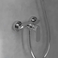 Mitigeur mécanique douche VILLEROY ET BOCH O.novo Chrome + Ensemble de douche VILLEROY ET BOCH Verve Showers 3 jets Chrome