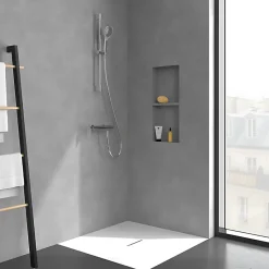Mitigeur mécanique douche VILLEROY ET BOCH Liberty Chrome + Ensemble de douche VILLEROY ET BOCH Verve Showers 3 jets Chrome