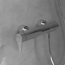 Mitigeur mécanique douche VILLEROY ET BOCH Liberty Chrome + Ensemble de douche VILLEROY ET BOCH Verve Showers 3 jets Chrome