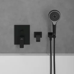 Mitigeur mécanique encastré avec inverseur VILLEROY ET BOCH Architectura Square Noir mat