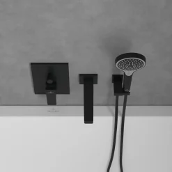 Mitigeur mécanique encastré avec inverseur VILLEROY ET BOCH Architectura Square Noir mat