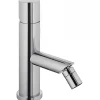Mitigeur pour bidet bec contemporain mousseur orientable SANINDUSA Single chromé livré avec 2 flexibles