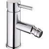 Mitigeur pour bidet bec contemporain mousseur Éco orientable SANINDUSA Éco Tube chromé livré avec 2 flexibles