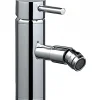 Mitigeur pour bidet bec contemporain SANINDUSA Tube chromé livré avec 2 flexibles
