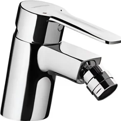 Mitigeur pour bidet mousseur orientable SANINDUSA Alfa Start chromé livré avec 2 flexibles