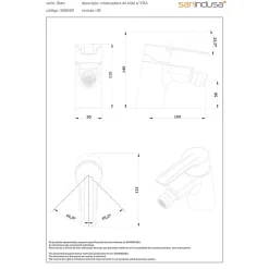 Mitigeur pour bidet mousseur orientable SANINDUSA Alfa Start chromé livré avec 2 flexibles