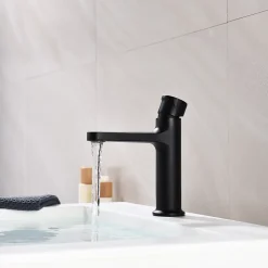 Mitigeur pour lavabo et vasque BERNSTEIN 8211 - Noir mat