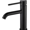 Mitigeur, robinet de lavabo pour salle de bain rond design et moderne (Noir) LuxuryBain