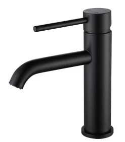 Mitigeur, robinet de lavabo pour salle de bain rond design et moderne (Noir) LuxuryBain