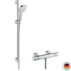 Mitigeur thermostatique avec ensemble douche Hansgrohe Croma Select E