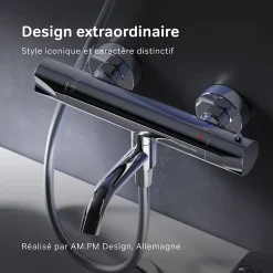 Mitigeur thermostatique bain/douche Robinet salle de bain, Chromé FTA50000 Hit AM.PM