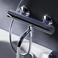 Mitigeur thermostatique bain/douche Robinet salle de bain, Chromé FTA50000 Hit AM.PM