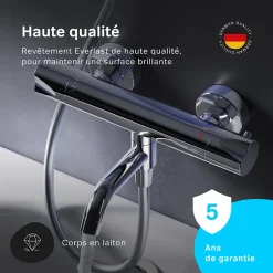 Mitigeur thermostatique bain/douche Robinet salle de bain, Chromé FTA50000 Hit AM.PM