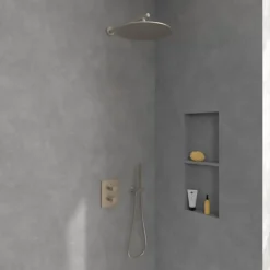 Mitigeur thermostatique encastré 2 voies VILLEROY ET BOCH Universal rectangle Brushed Nickel Matt
