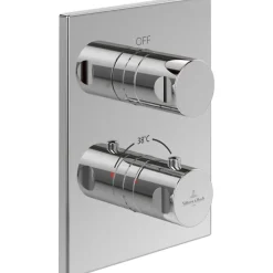 Mitigeur thermostatique encastré 2 voies VILLEROY ET BOCH Universal rectangle Chrome
