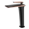 Mitigeur vasque haut Noir & Or rose - Brittia