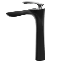 Mitigeur vasque laiton Noir et Chromé - Canopus