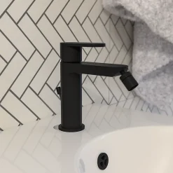 Mélangeur Bidet Noir Mat Avec Aérateur Pivotant Amalfi