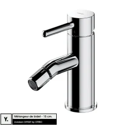 Mélangeur de bidet - 15 cm - Chrome - Y