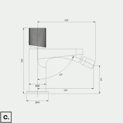 Mélangeur de bidet - CONTOUR - Or Brossé