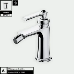Mélangeur de bidet avec Bonde OFFERT - ARMANCE - Chrome