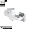 Mélangeur de douche - Blanc Chrome - avec Crochet OFFERT - PARMA