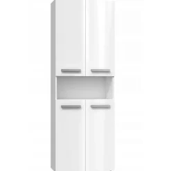 MOBY - Armoire de salle de bain avec deux paniers - Poignées minimalistes - 174x60x30cms - Colonne de rangement