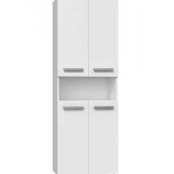MOBY - Armoire de salle de bain avec deux paniers - Poignées minimalistes - 174x60x30cm - Colonne de rangement