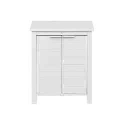 Mueble de Salle de Bains Moderne 2 Portes et 2 étagères MDF blanc Rebecca Mobili