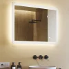 Mural Miroir LED 80x60 Miroir Salle de Bain avec tactile et 3 temperatures de Couleur