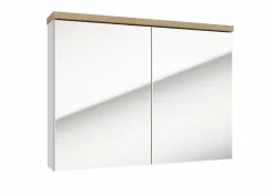 Naturel Armoire à miroir Naturel Stilla 80x60 cm blanc (STILLAE08001)