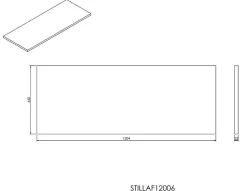 Naturel Plan Naturel Stilla 120x2,5x46 cm marron (STILLAF12006)