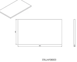 Naturel Plan Naturel Stilla 80x2,5x46 cm marron (STILLAF08003)