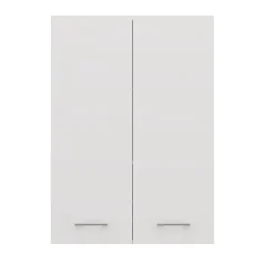 NELLIO - Armoire de toilette murale - Meuble Salle de bain à suspendre - 64x30x90 cm - Rangement