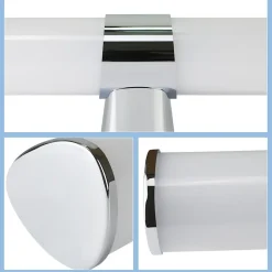 NETTLIFE Applique miroir LED 8W chrome étanche IP44 40CM blanc neutre 4000K