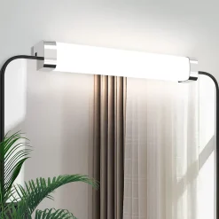 NETTLIFE applique miroir LED avec prise 10W blanc neutre 4000K chrome