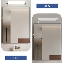 NETTLIFE applique miroir LED avec prise 10W blanc neutre 4000K chrome