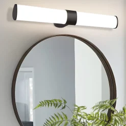 NETTLIFE Lampe de miroir LED noir 8W IP44 blanc neutre 4000K