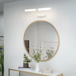 NETTLIFE Lampe de miroir LED 40CM 6W Etanche IP44 Moderne Blanc Neutre 4000K Blanc