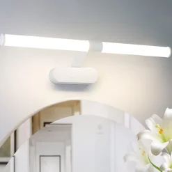NETTLIFE LED Lampe Miroir 4000K IP44 8W 60CM Blanc Neutre Lampe Murale Moderne Étanche