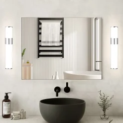 NETTLIFE Lot 2 Lampes Miroir LED 6W 30CM IP44 Blanc Neutre 4000K Salle de Bain Chrome Moderne